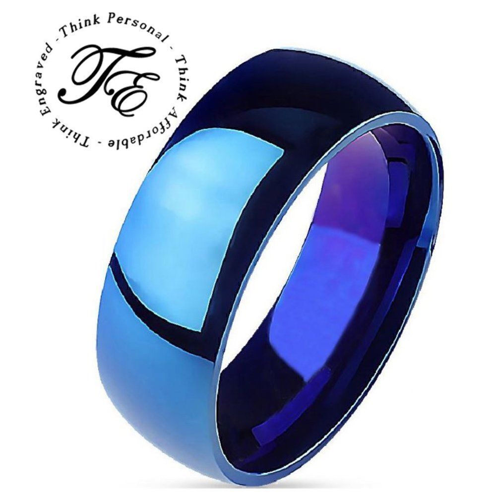 Men's Blue Promise Ring  Band - Blue Promise Ring For Guys